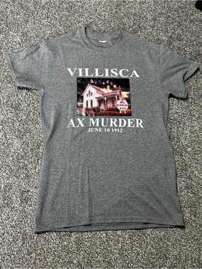 VilliscA Ax Murder Graphic Tee - Gray